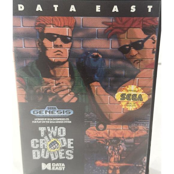 Two Crude Dudes Sega Genesis 1992 Game Box No Manual - Picture 3 of 9